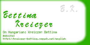 bettina kreiczer business card